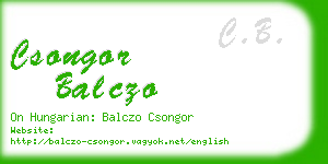 csongor balczo business card